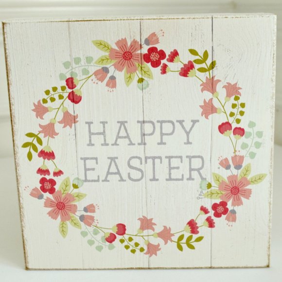 NEW Quill to Paper by Sixtrees Happy Easter Wooden Sign - Picture 3 of 4